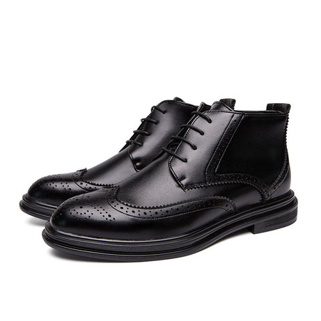 Men's Leather High-Top Retro Trendy Shoes