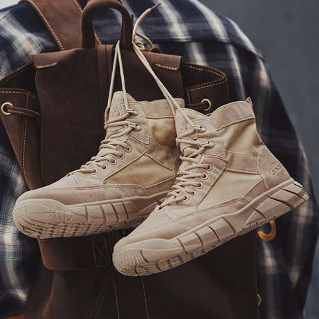 Men's Martin Boots British Trend High-Top Canvas Shoes