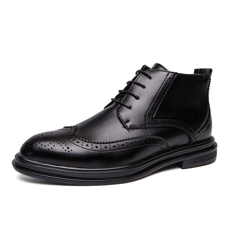 Men's Leather High-Top Retro Trendy Shoes