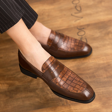 Men's Leather Fashionable Trendy Casual Shoes