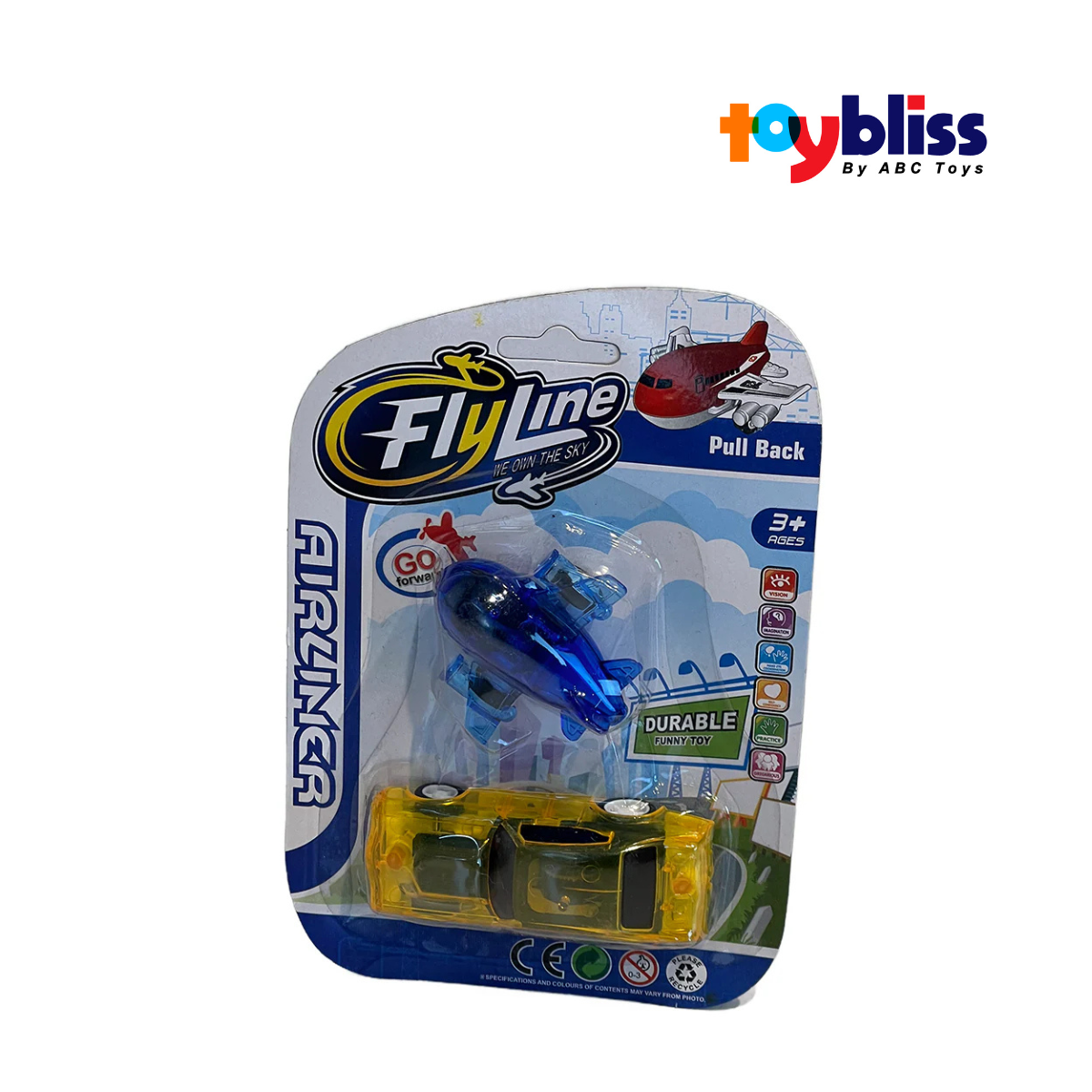 Toybliss FlyLine Pull Back 2Pcs Set, Ages 3+ (90011)