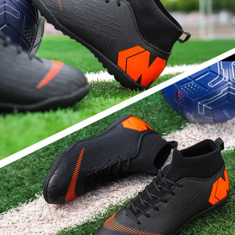Men's Football High Top Training Broken Nails Shoes