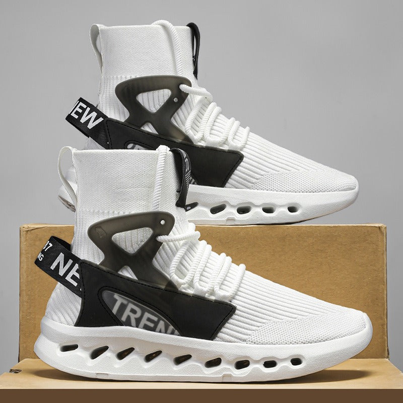 Men's Flying Woven High-Top Casual Shoes