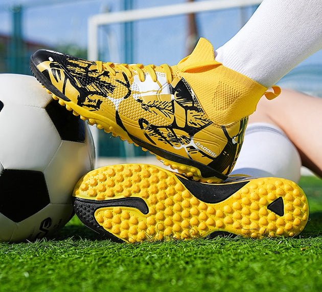 Men's Football High-Top Broken Nails Sports Shoes