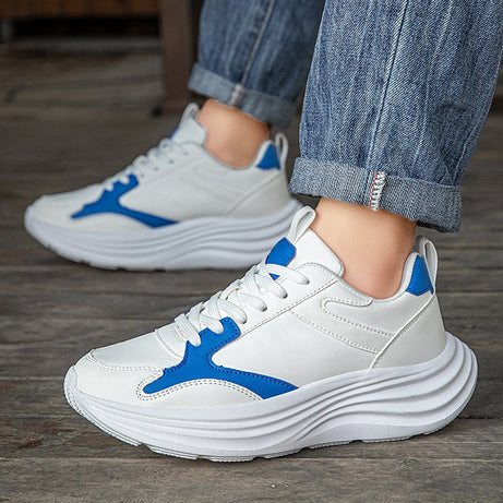 Men's Leather Shock Absorption Running Shoes