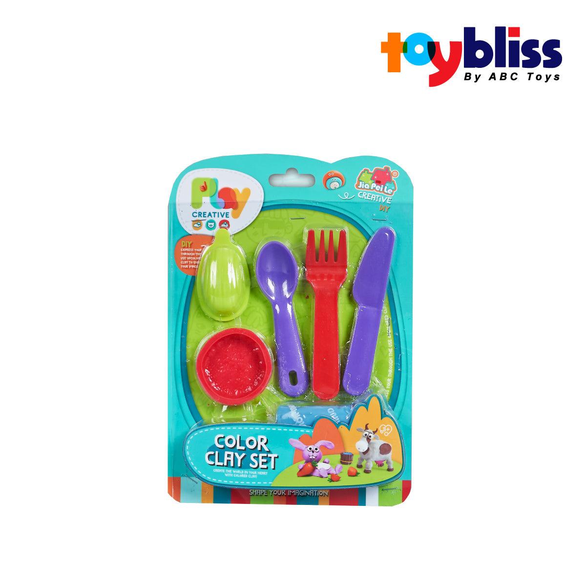 Toybliss Color Clay Cutlery Set DIY (5838-180), Ages 3+ (Clearance Sales)
