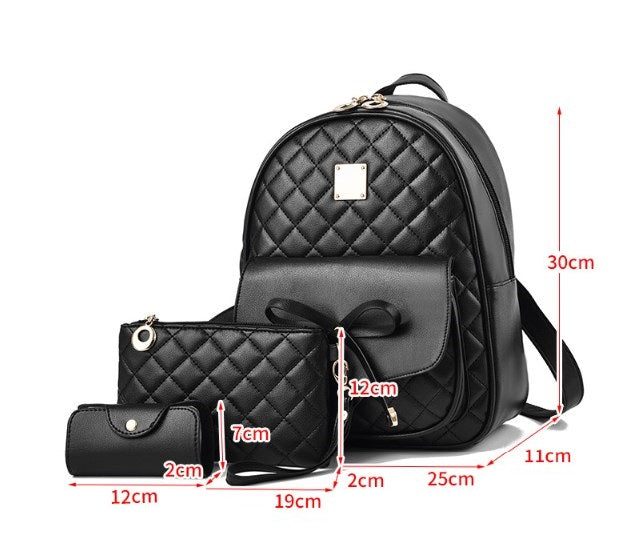 Women's Backpack Trend Child & Mother Three-Piece Set Bags