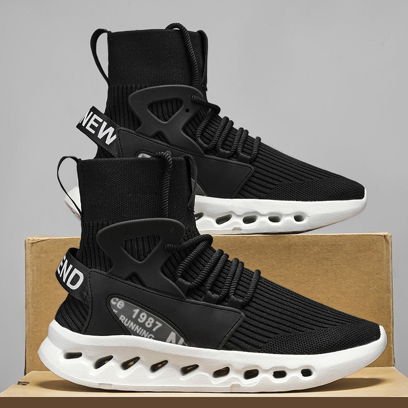 Men's Flying Woven High-Top Casual Shoes