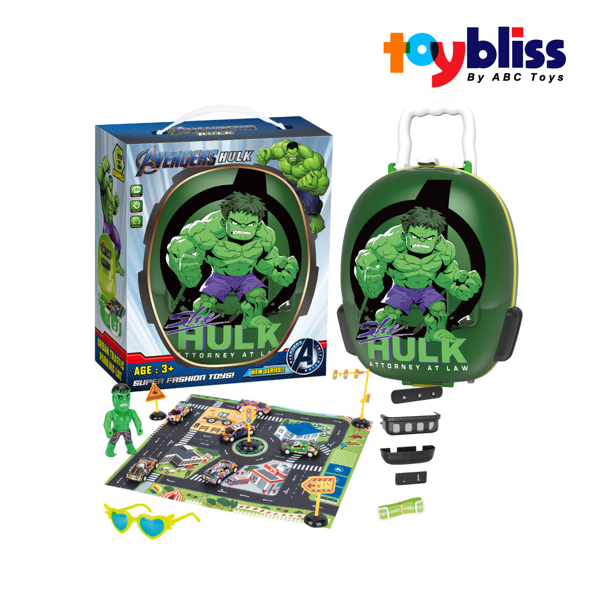 Toybliss Avengers Hulk Trolley Case (020), Ages 3+
