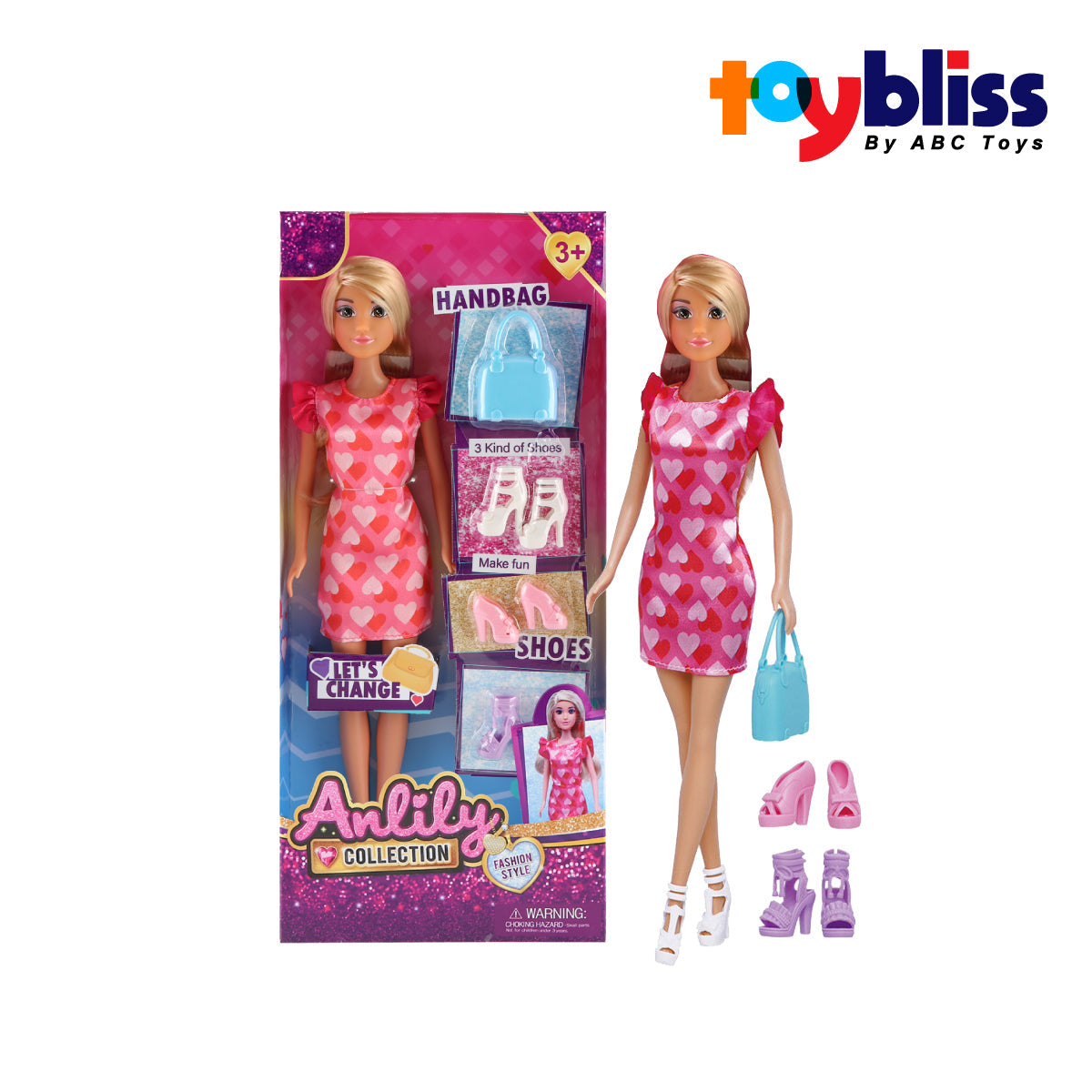 Toybliss Anlily Let's Change Fashion Style Doll (616028), Ages 3+