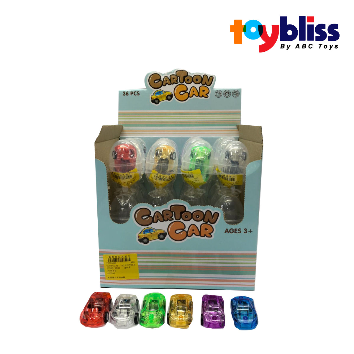 Toybliss Cartoon Mini Capsule Pull Back Car (977), Ages 3+