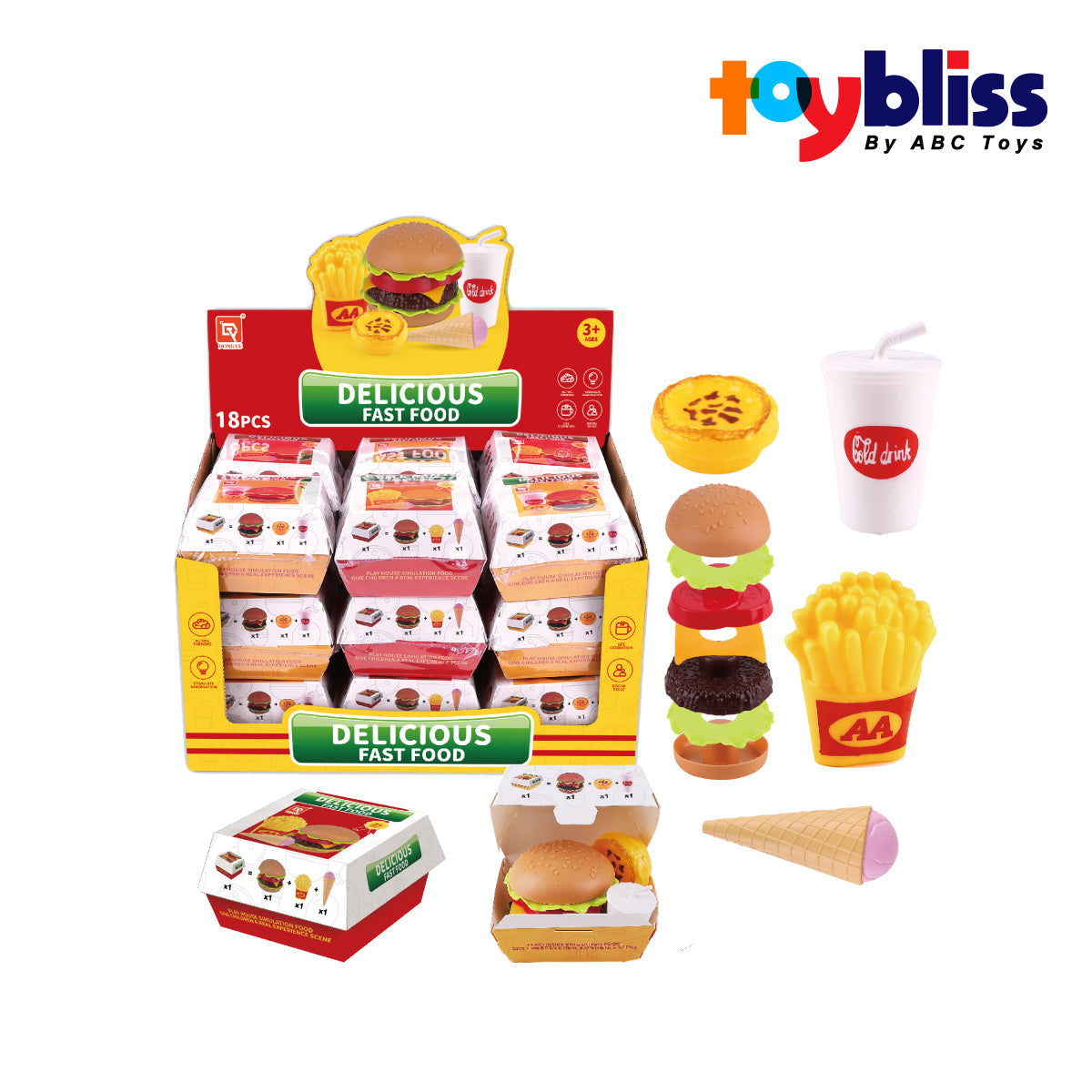 Toybliss Delicious Fast Food Playset (185-91), Ages 3+