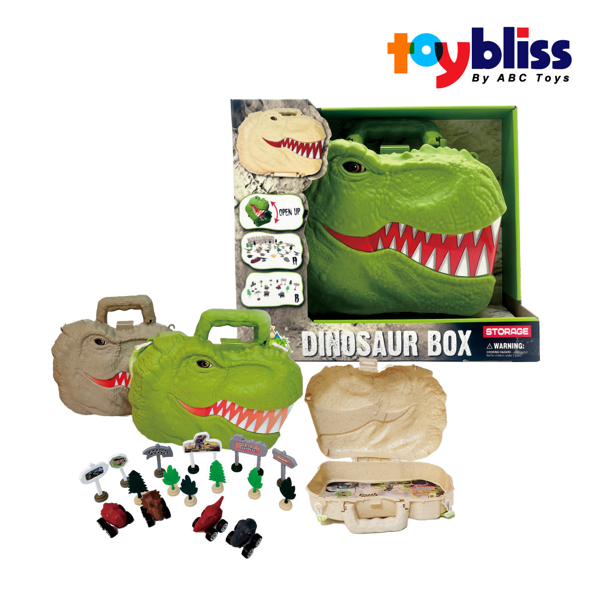 Toybliss Dinosaur Box Storage Playset, Ages 3+