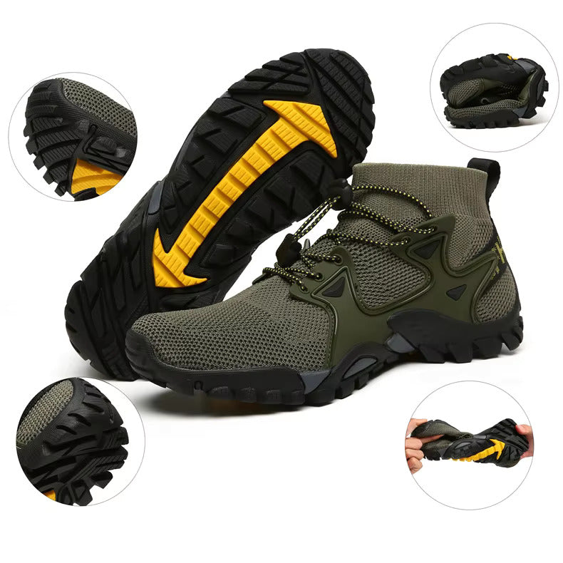 Men's Breathable High-Top Hiking Shoes (In Stock)