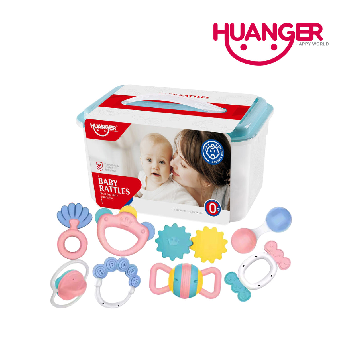 Huanger HE0128 Baby Rattles 8 Pieces, Ages 0+