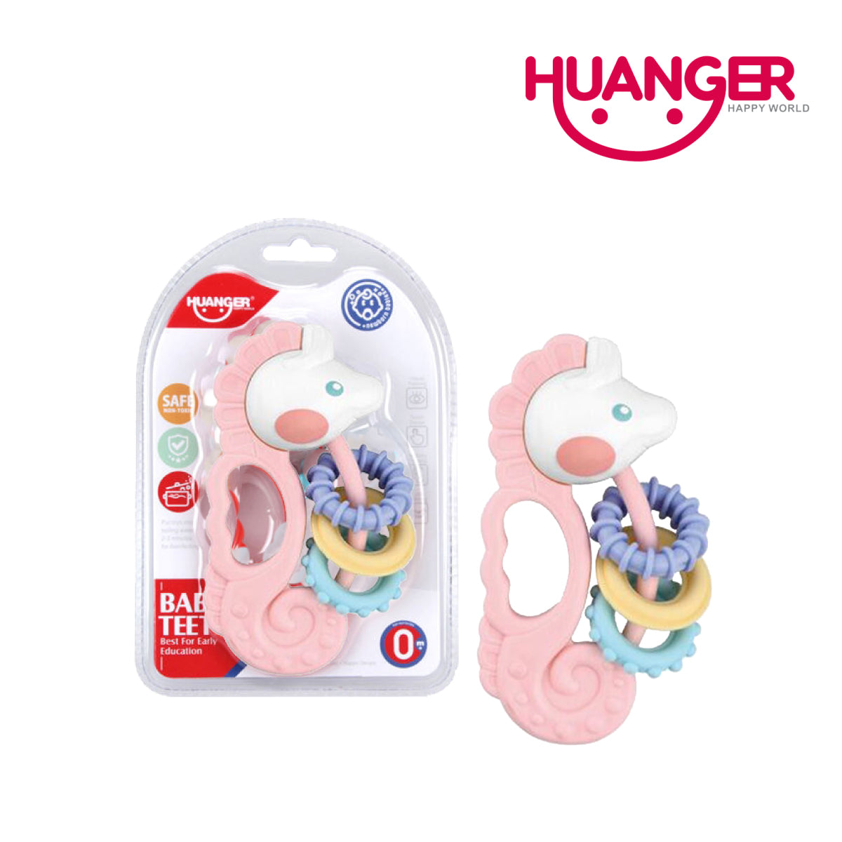Huanger HE0136 Baby Teether Rattle Toys, Ages 0m+