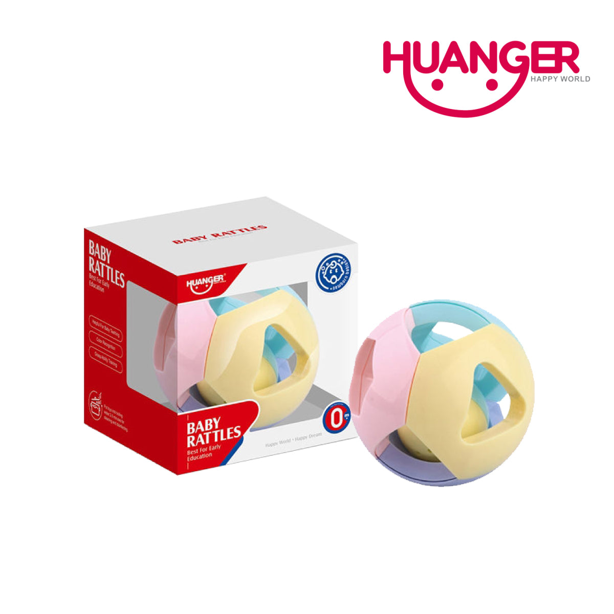 Huanger HE0153 Baby Rattle Ball Toy, Ages 6m+