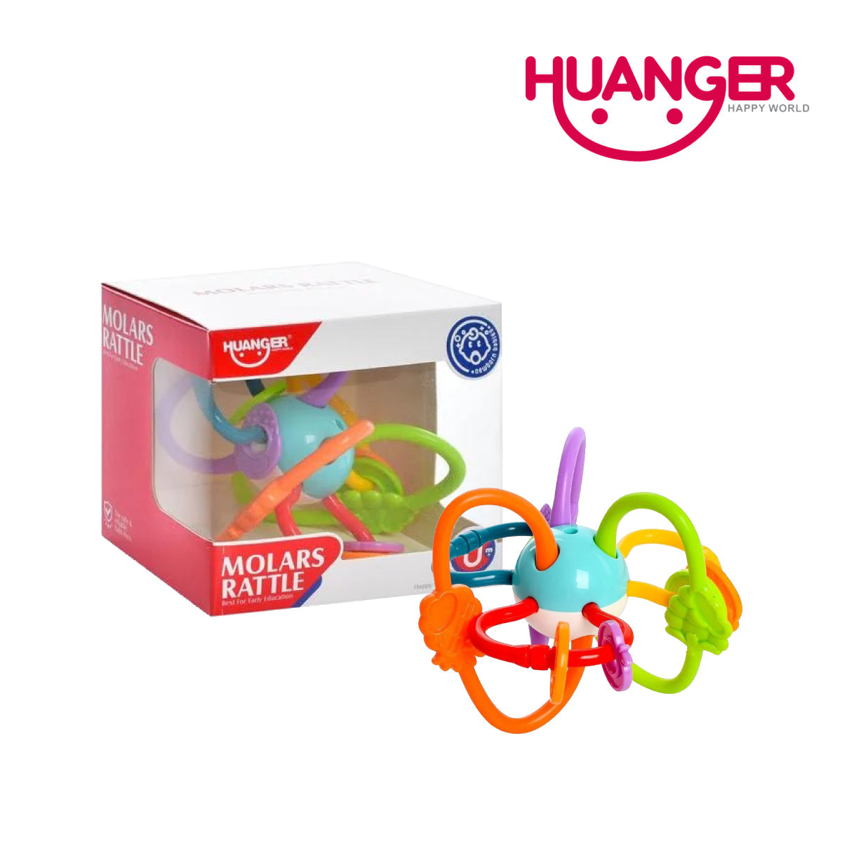Huanger HE0190 Molars Rattle, Ages 0m+