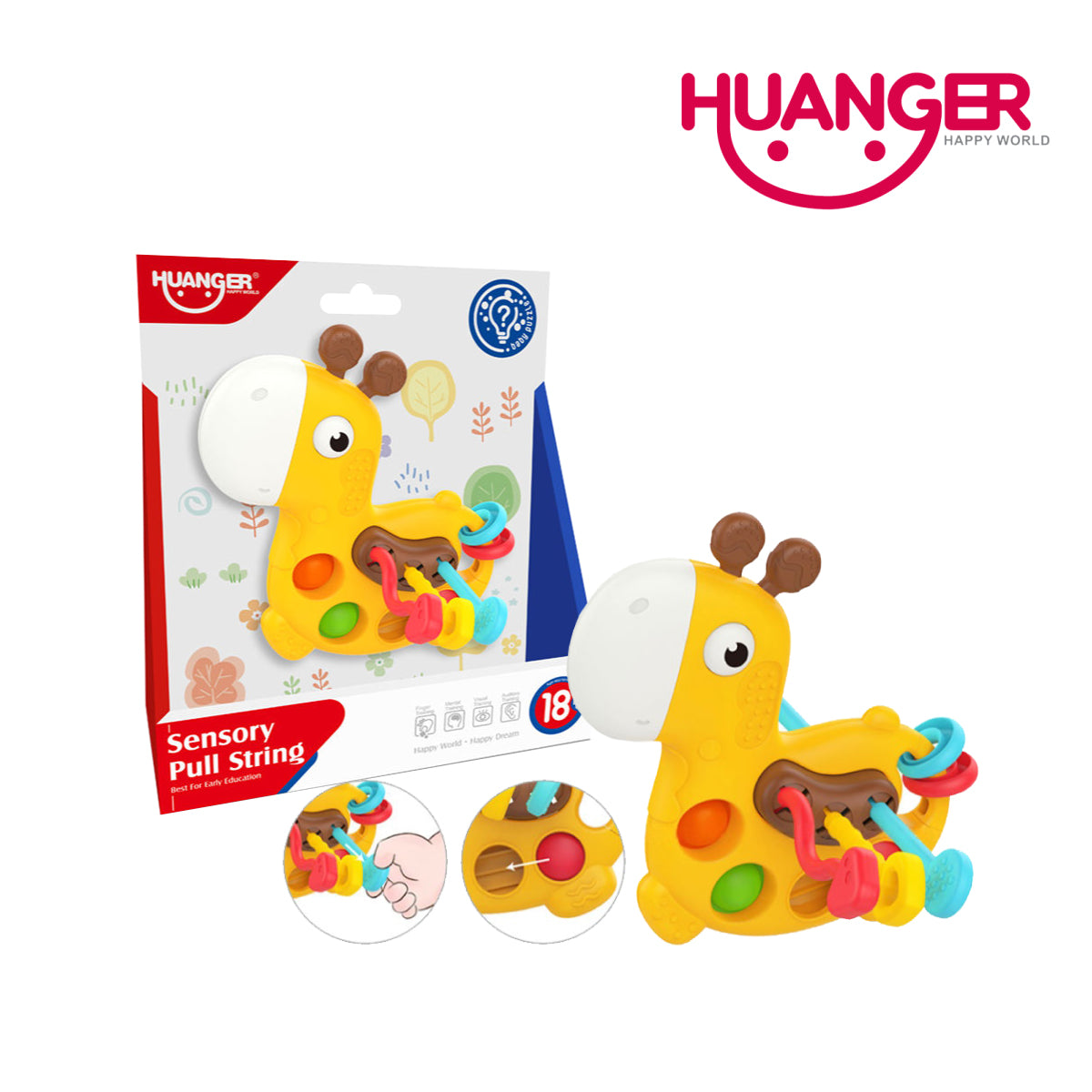 Huanger HE0196 Sensory Pull String, Ages 18m+