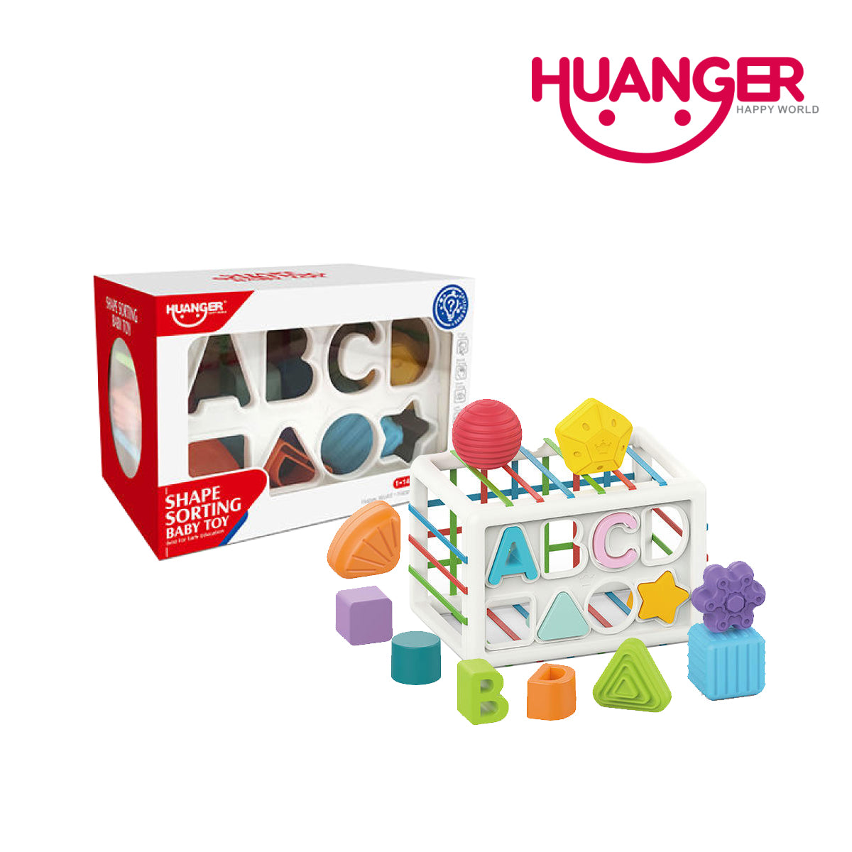 Huanger HE0209 Shape Sorting Activity Toy, Ages 12m+