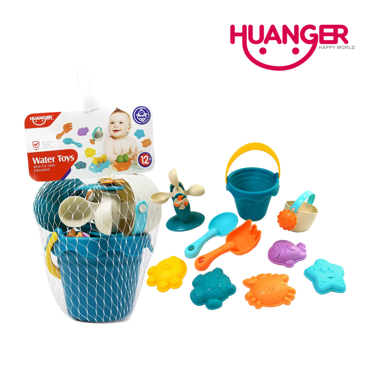 Huanger HE0215 Multicolor Baby Beach Sand Play Set, Ages 12m+