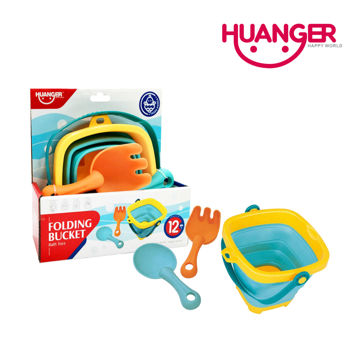 Huanger HE0261 Foldable Bath Toy with Accessories, Ages 12m+