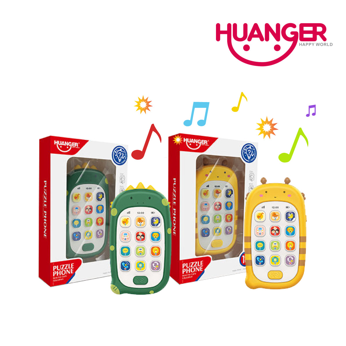 Huanger HE0536 Interactive baby puzzle phone, Ages 18m+