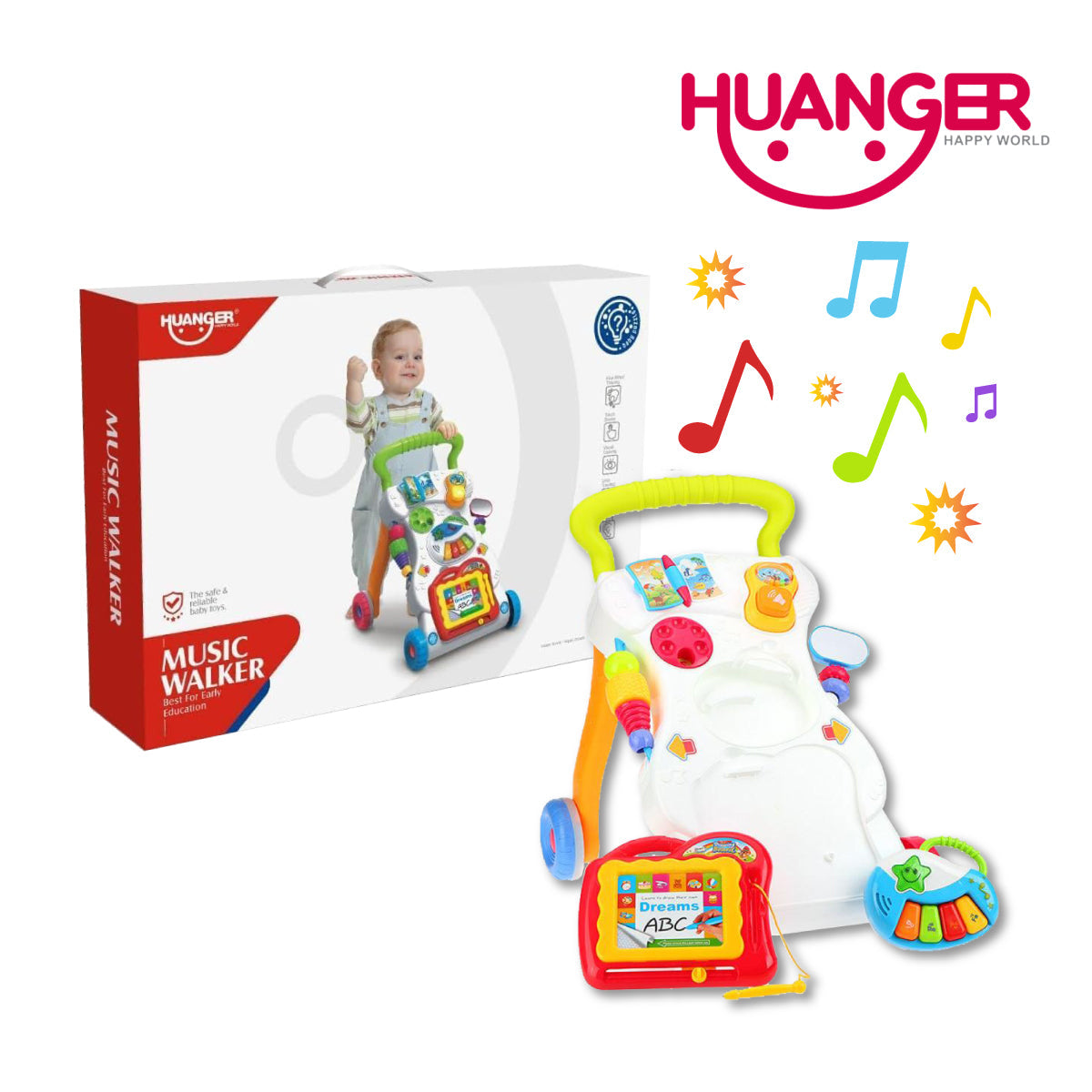 Huanger HE0801 Baby Walker Push & Activity Toy, Ages 0m+