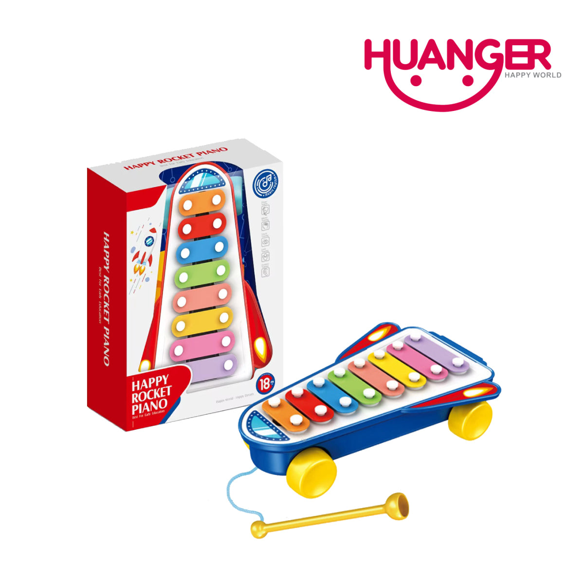 Huanger HE8034 Happy Rocket Piano, Ages 18m+
