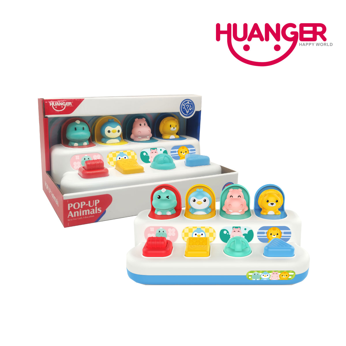 Huanger HE8075 Pop Up Animals, Ages 18m+