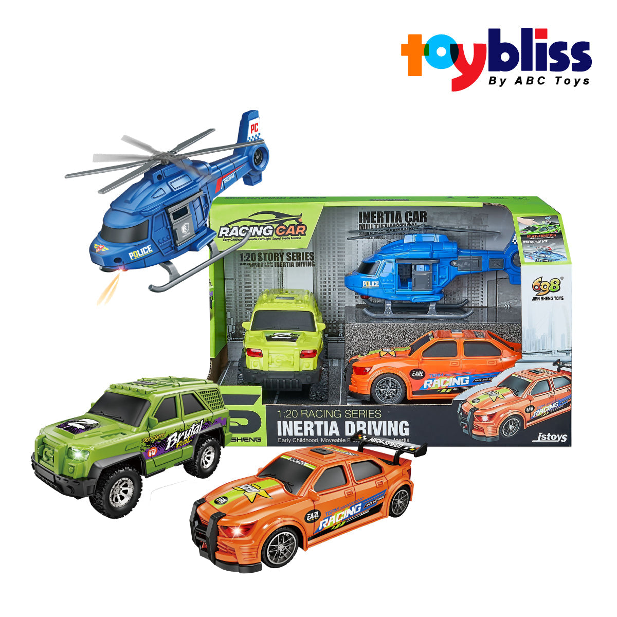 Toybliss JIANSHENG 1:20 Racing Series 3pcs Set (JS200K), Ages 3+