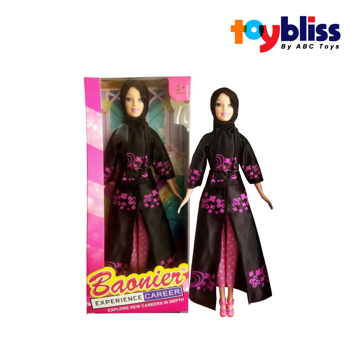 Toybliss Baonier Experience Career Doll with Hijab (JJ8694A), Ages 3+