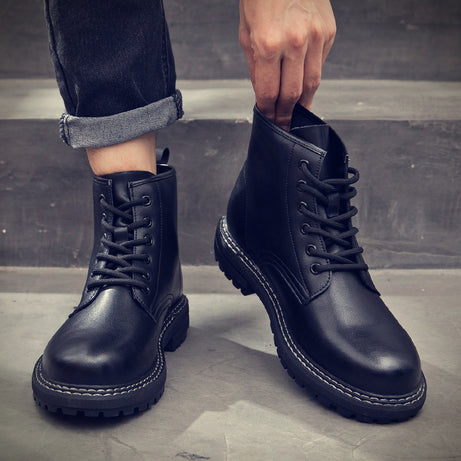 Just1store Men's Leather Fashion Martin Boots | Martin Boot & Trendy Foot wear