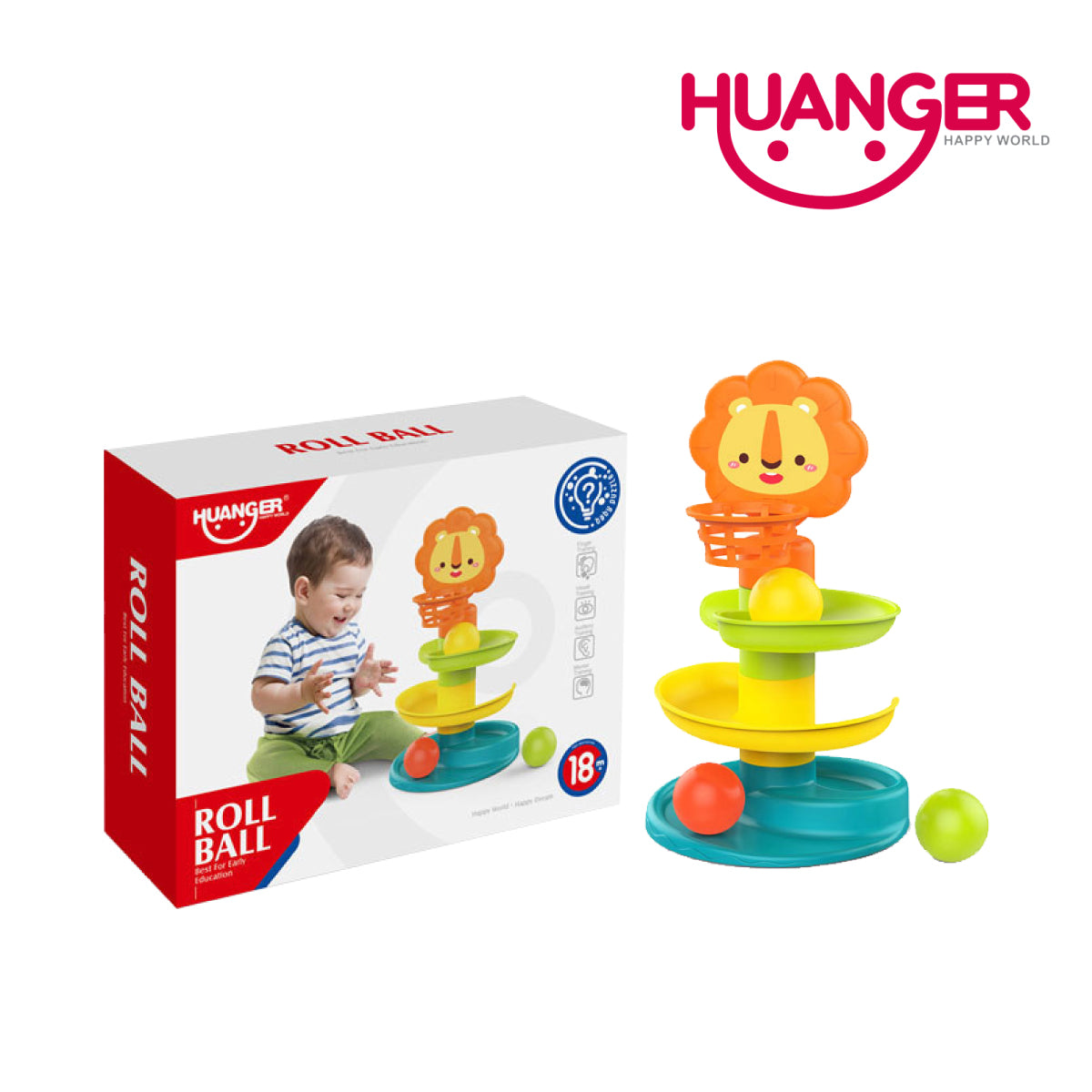 Huanger HE8066 Kids Development Roll Ball, Ages 18m+