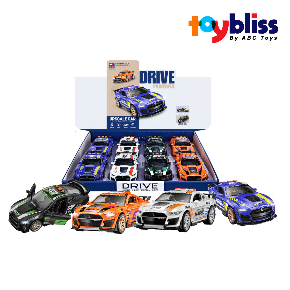 Toybliss MCGODIA Mustang Friction Car (D700-09), Ages 6+