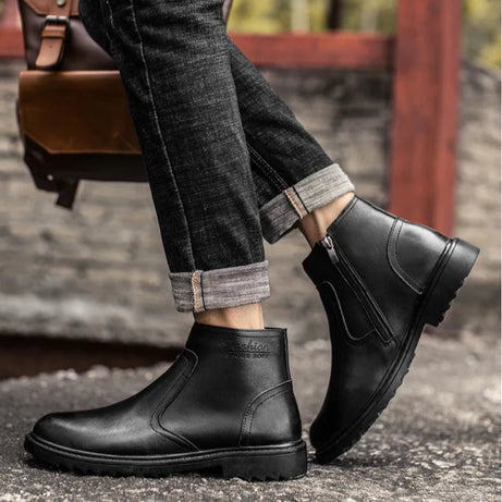 Men's Leather High - Top Casual Martin Boots | Martin Boot & Trendy Foot wear
