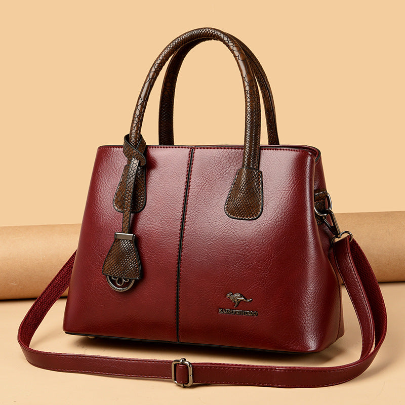 Women's Leather Large Cepacity Shoulder Handbag