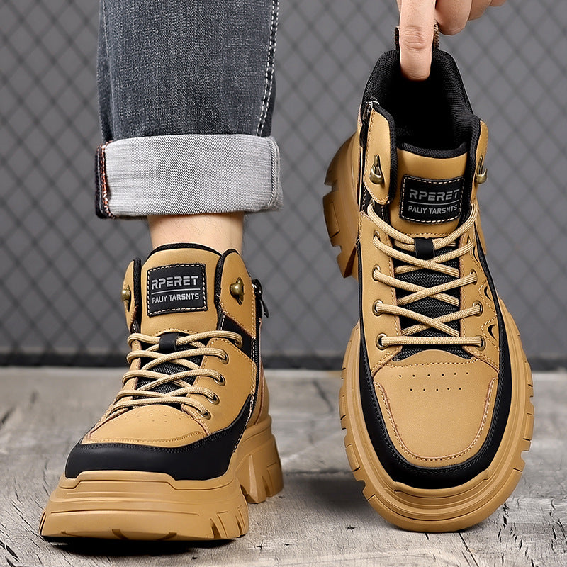 Men's Leather Martin Boots Trend Casual Shoes