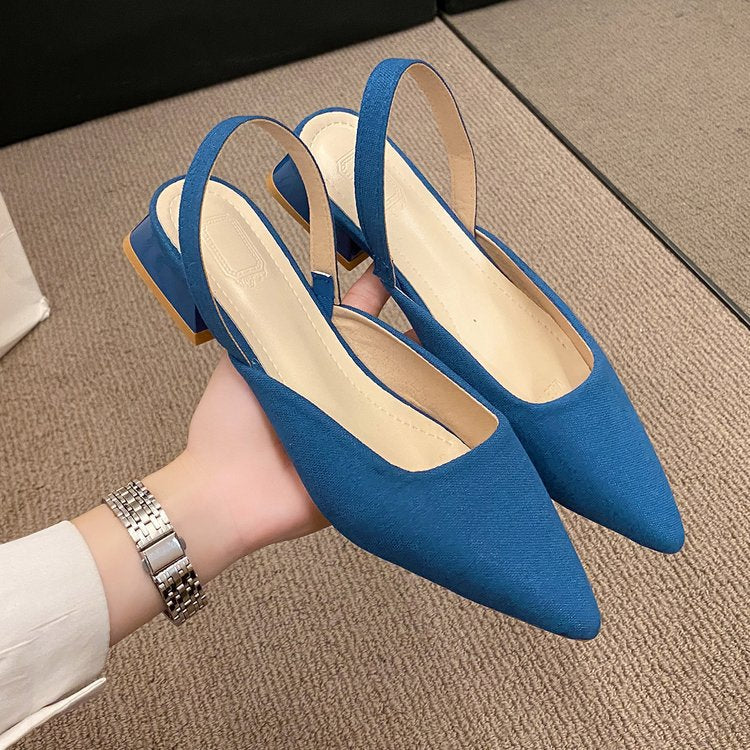 Women's Fashion Thick Heel Low Heel