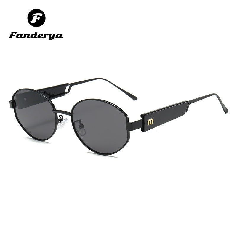 Women's Retro Small Oval Frame UV Protection Sunglasses