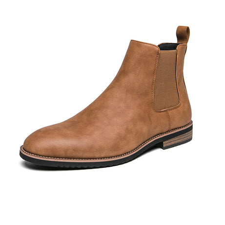 Men's Leather British Style Chelsea Boots Casual Shoes