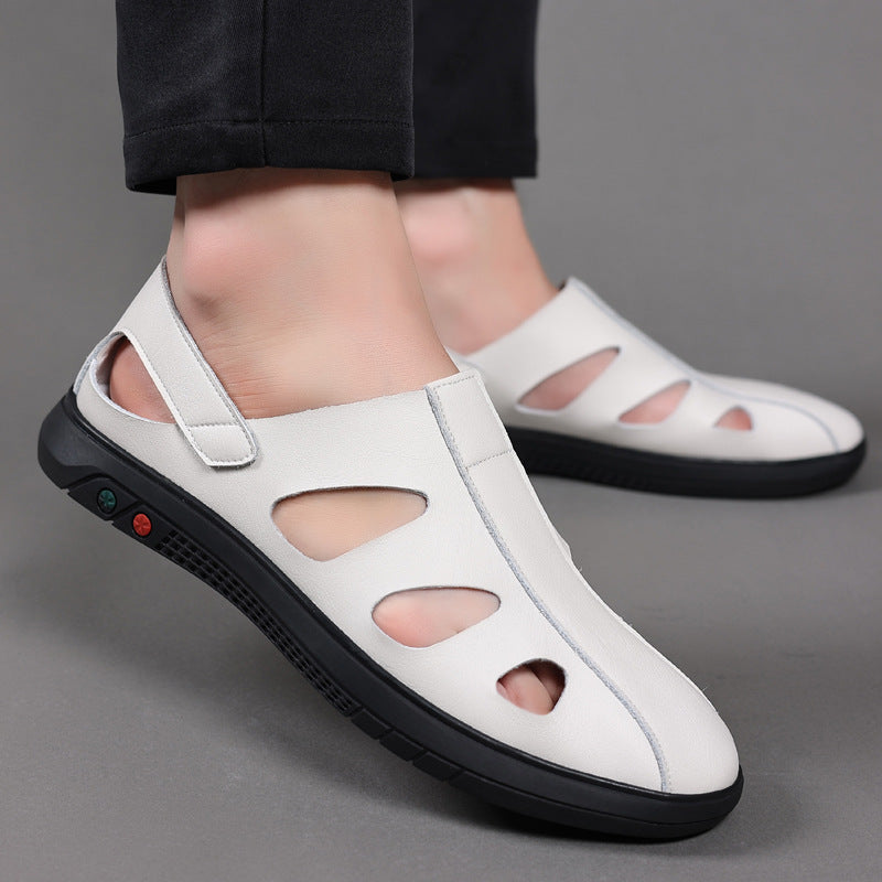 Men's Leather Breathable Leisure Sandals (In Stock)