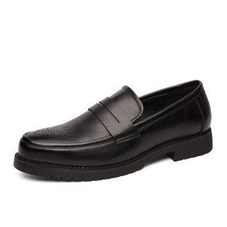 Men's Leather Block Engrave Casual Shoes