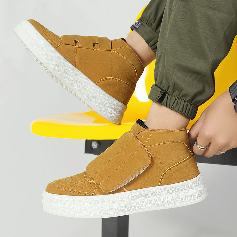 Men's Trendy British Style High-Top Velcro Close Up Shoes