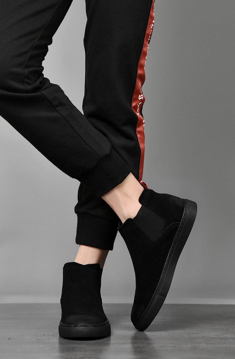 Men's Leather High-Top Casual Chelsea Shoes (In Stock)