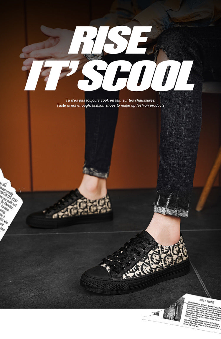 Men's Low-Top Canvas Casual Shoes