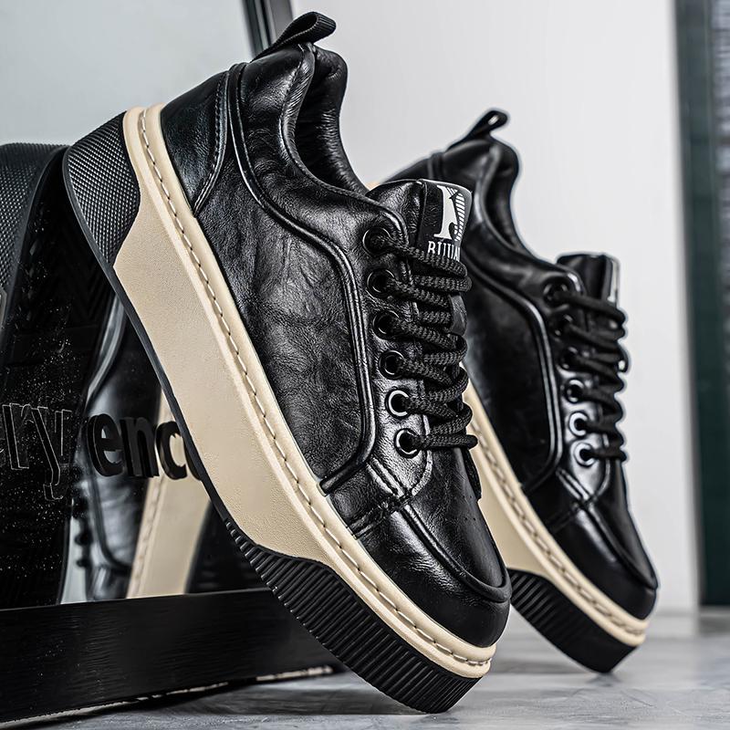 Men's Leather Fashion Versatile Casual Shoes