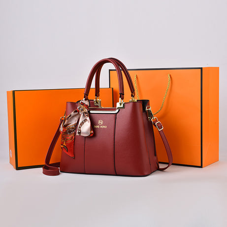 Women's Fashion Splicing Large-Capacity Shoulder Bag