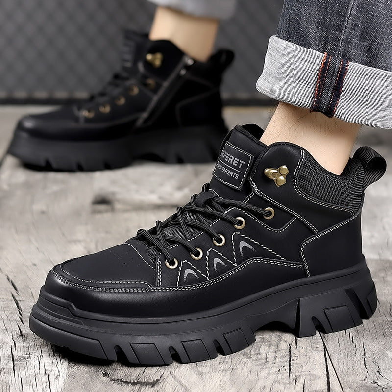 Men's Leather Martin Boots Trend Casual Shoes