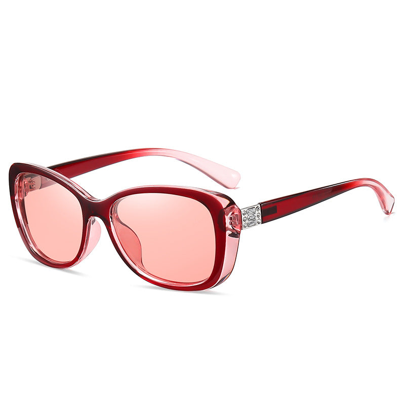 Women's Polarized Metal Small Frame Color-changing Sunglasses
